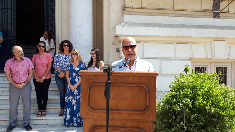 H oμιλία του Αντιπροέδρου της Ε.Κ.Κ, Μ. Γκρουνστέιν στον Αγιασμό των σχολείων