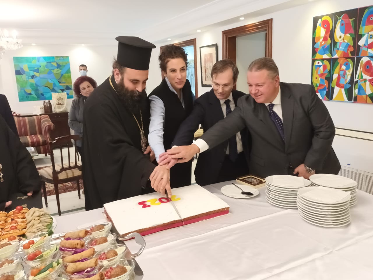 Η κοπή της Βασιλόπιτας στην Πρεσβεία της Κυπριακής Δημοκρατίας στην Αίγυπτο